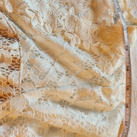 Lulu's White Laced Lined Maxi Sz. L Dress Event Wedding - Picture 14 of 16